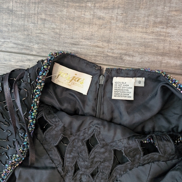 Vintage Jas Jas Black Beaded Gown - Picture 16 of 16